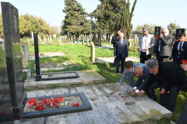 Rayon rəhbəri Qarğalıq ərazisində şəhid məzarlarını ziyarət etdi 20.11.2025