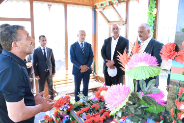 Masallının Xırmandalı ərazisində şəhid məzarları rayon rəhbəri tərəfindən ziyarət olundu