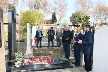 Masallı şəhərində şəhid məzarları rayon rəhbəri tərəfindən ziyarət olundu 03.12.2025